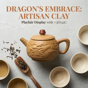 Auspicious Dragon Purple Clay Teapot | Handcrafted Chinese Heritage | "Dragon Soaring Over Four Seas" Collectible Mythical Chinese Dragon Relief Zisha Teapot | Ancient Symbol of Authority & Good Fortune ，Chinese Dragon Relief Purple Clay Teapot