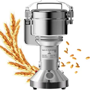 750g Electric Grain Mill, Stainless Steel Counter Flour Grinder for Home, Suitable for Wheat Berry, Rice, Corn, Herbs and Spices