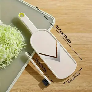 Japanese Style Beige Cabbage Slicer, Multifunctional Cabbage Slicer, Lemon Cucumber Vegetable Salad Slicer, Plastic Kitchen Utensils & Gadgets, Kitchenware, Cabbage Cutting Shredder, Fruit Vegetable Slicer