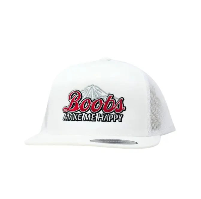 Boobs Make Me Happy Trucker Hat by The Mad Hatter Company