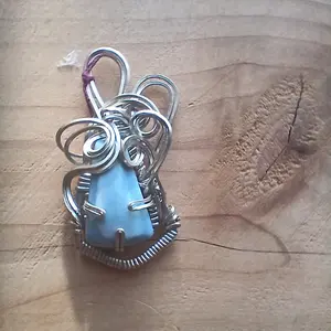Blue opal pendant