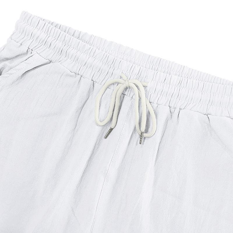 Men's Workwear Multi-pocket Straight Linen Pants Linen Four Seasons Thin Breathable Cargo Pants, Multi-pocket Loose Casual Trendy Wide-leg Pants