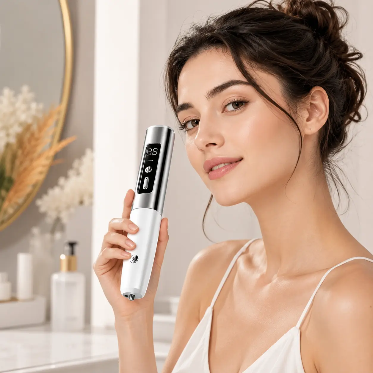 Exfoliating Beauty Pen - Adjustable Dead Skin Care & Skin Smoothing Tool with Mixed Replacement Accessories, Rechargeable, Includes Guidance for Charging/Turning On, Cartridge Selection & Correct Installation for Daily Use