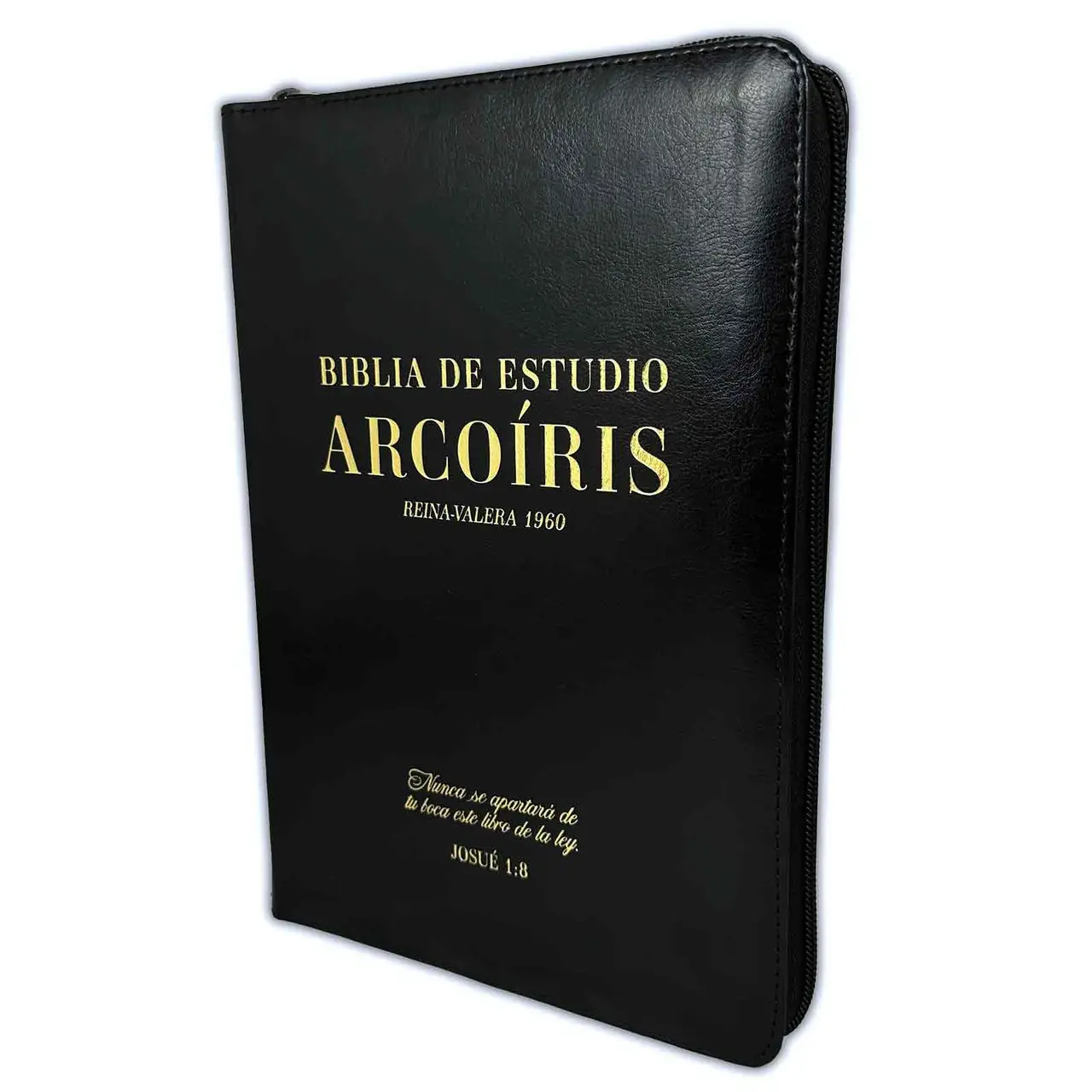 Study Bible in Spanish with Zipper Reina Valera 1960 Imitation Leather Black with Index - Joshua 1:8