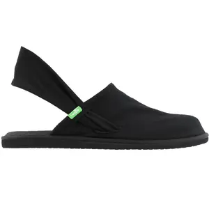 Sanuk Womens Yoga Cruz Sling Back Flats Casual - Black