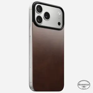 Magnetic Leather Back - iPhone 17 Pro Max | Rustic Brown | Horween | MagSafe