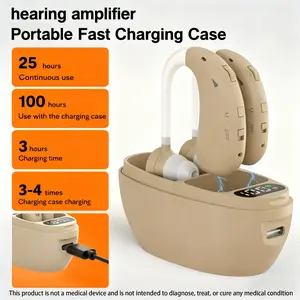 Set Version Ear Hook Hearing Aids, Large Battery Life, Portable Storage, Invisible Anti-Snoring Hearing Aid, Essential Audiological Device
