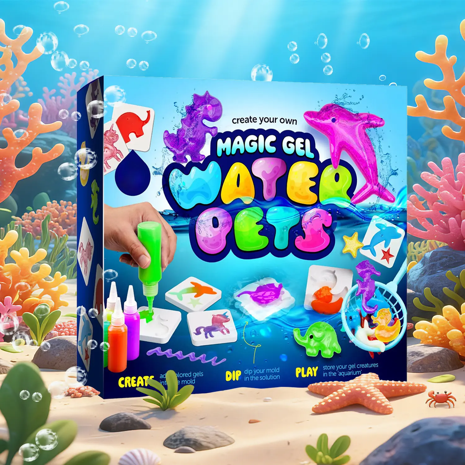 Aqua Fairy Water Gel Kit for Kids - Magic Elf Toy Kits - Waters Pets - DIY Squishy Maker Set - Craft for Kids - Make Your Own Squishies Toys Crafts for Boys & Girls
