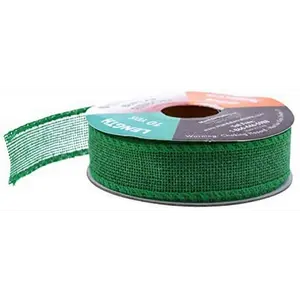 Mandala Crafts Wired Burlap Ribbon for Wreath, Crafts, Fall, Holiday, Wedding Decoration, Tree, Gift Wrap, 10 Yards