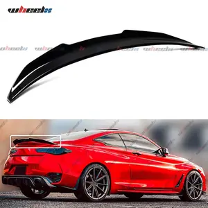 2017-2022 Infiniti Q60 2-Door Coupe All Models| Gloss Black High Mount Duckbill PSM-Style Rear Wing Trunk Spoiler| Exterior Car Mod Accessory