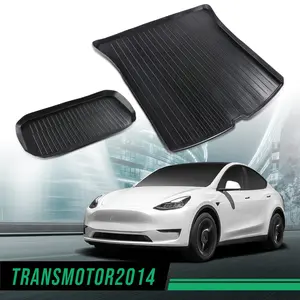 CROSSDESIGN Fit For 2020-2024 Tesla Model Y Weather Trunk Mats Cargo Liner Injection 2pcs