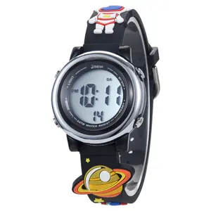 Mysterious Universe Astronaut Explore Kids Digital Watch Gift for Boys Multi Functions Alarm Date Week Timing Seven Colors EL Lights 3ATM Waterproof Children Watch
