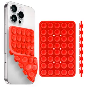 Silicone Suction Cup Phone Holde Multifunctional Fixed Anti-slip Mobile Fixture Double Sided Detachable Phone Rubber Sucker Pad phone case