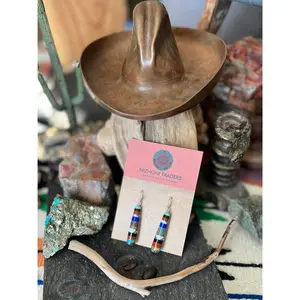 Santo Domingo Layered Multistone Earrings by Ronald Chavez, Stacked Gems #1