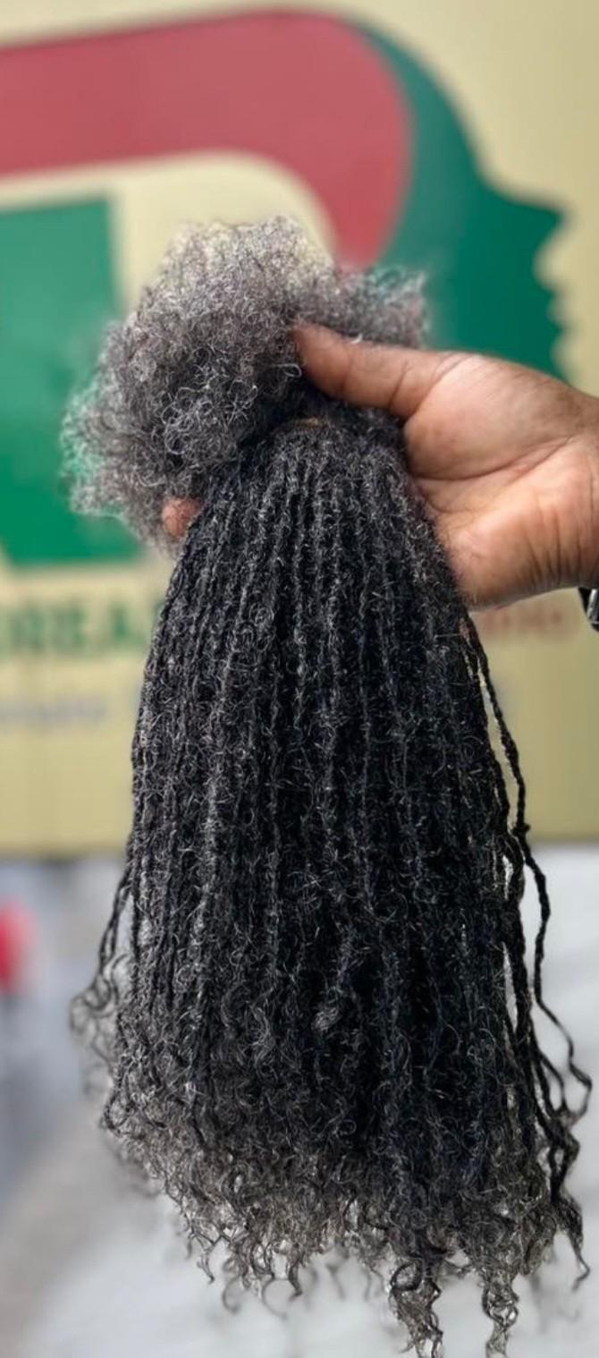 100%  human hair sisterlocs extensions 12inches black 200locs