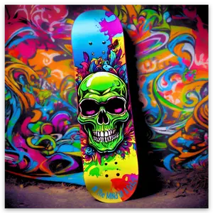 Skull Graffiti Snowboard