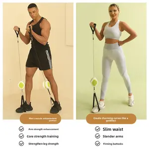 Adjustable Resistance Puller Dumbbell Fitness Equipment Household Portable Rowing Machine Training Arm Strength