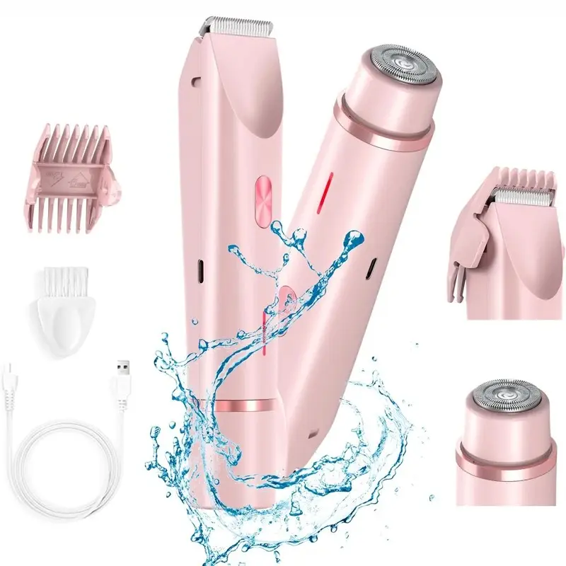 Women's Electric Razor Hair Removal Device, Pain-Free Facial & Body Hair Trimming Trimmer, Cordless Waterproof Shaver, USB Rechargeable Trimmer, Lithium Ion Battery, New Condition, Model Zb-0236L