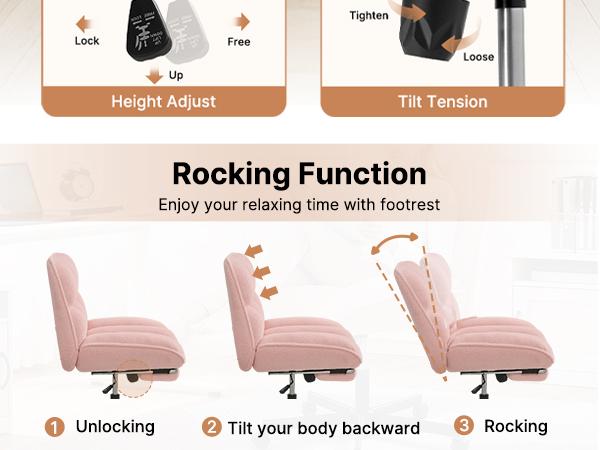 Criss Cross Chair with Foot Rest, Thick Cushioned Cross Legged Office Chair, Sherpa Swivel Vanity Chair, Comfy Height Adjustable Computer Office Desk Chairs for Home Office,Vanity Criss Cross Chair with Foot Rest, Thick Cushioned Cross Legged Office Chair, Sherpa Swivel Vanity Chair, Comfy Height Adjustable Computer Office Desk Chairs for Home Office,Vanity