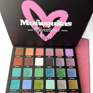 Munequitas Creations 30 Colors Nude & Glitter Eyeshadow Palette Waterproof High Pigmented Makeup Set