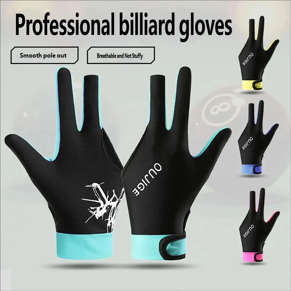 New Billiard Glove Pro Men Full Finger Thin Breathable Anti-Slip Wear-Resistant Snooker Gloves Billiard Accessories Wholesale, High-Quality Grip Billiards Accessories