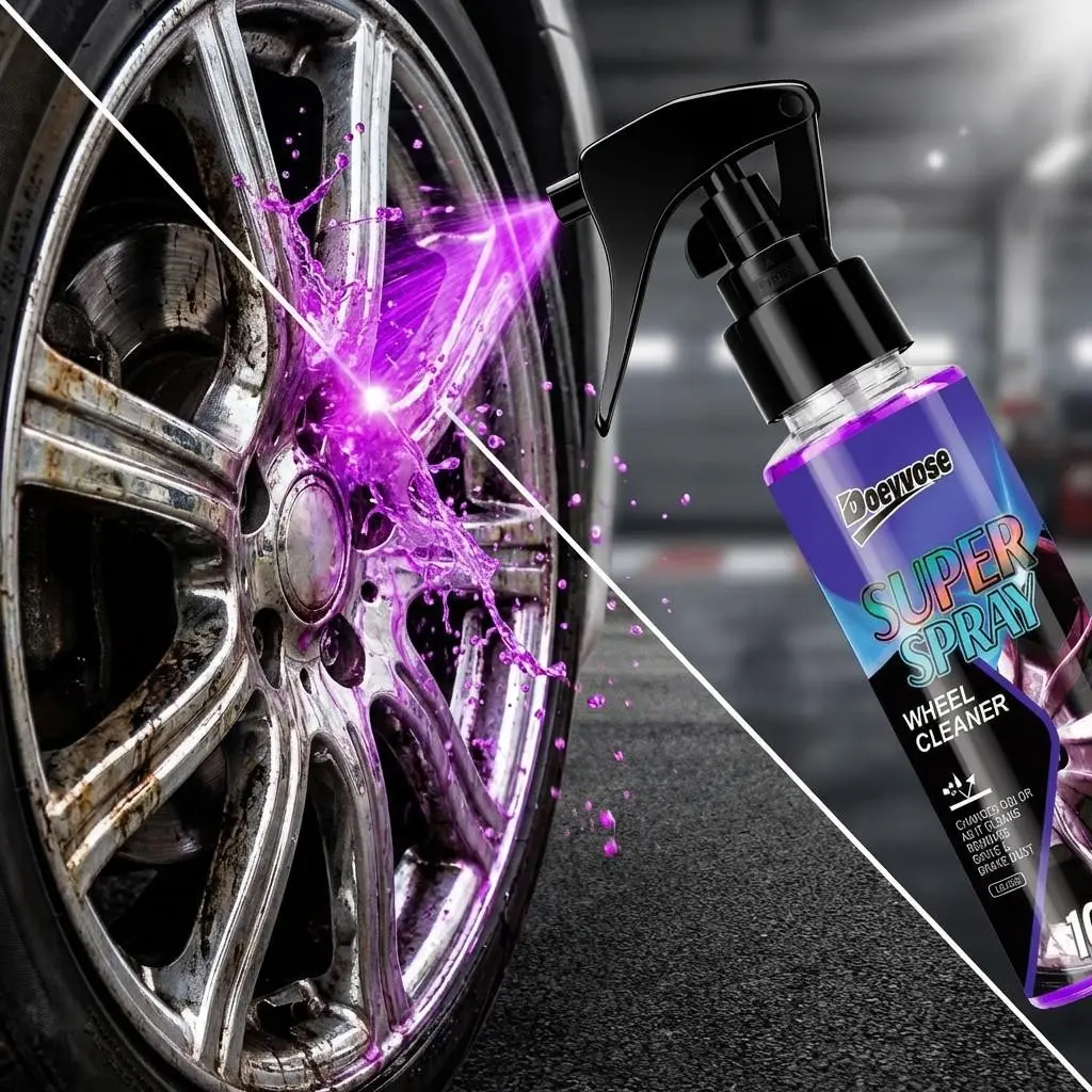 Doeyvose Powerful Wheel Cleaner, Brake Dust Remover 100ML, Effective Car Care Solution, Maintain, Ideal for Removing Tire Dirt and Grime