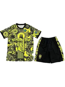 Kids' Breathable Sports Set, Boys & Girls Football Fan Shirt, Sporty Jersey, Training Clothes, Casual Short Sleeve & Soccer Shorts, Perfect Gift