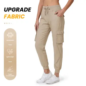 YSENTO Women's Casual Sweatpants Lightweight Hiking Cargo Pants Outdoor Quick Dry Travel Joggers Elastic Waist Buttom Multi Pockets  #deals for you #outdoorfun