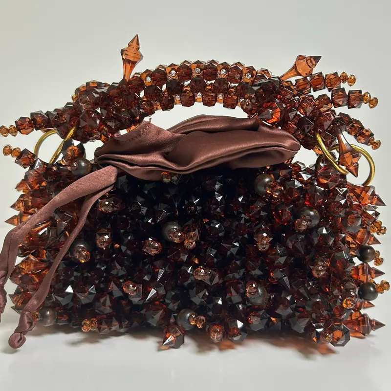 Dana spiky handmade beaded bag