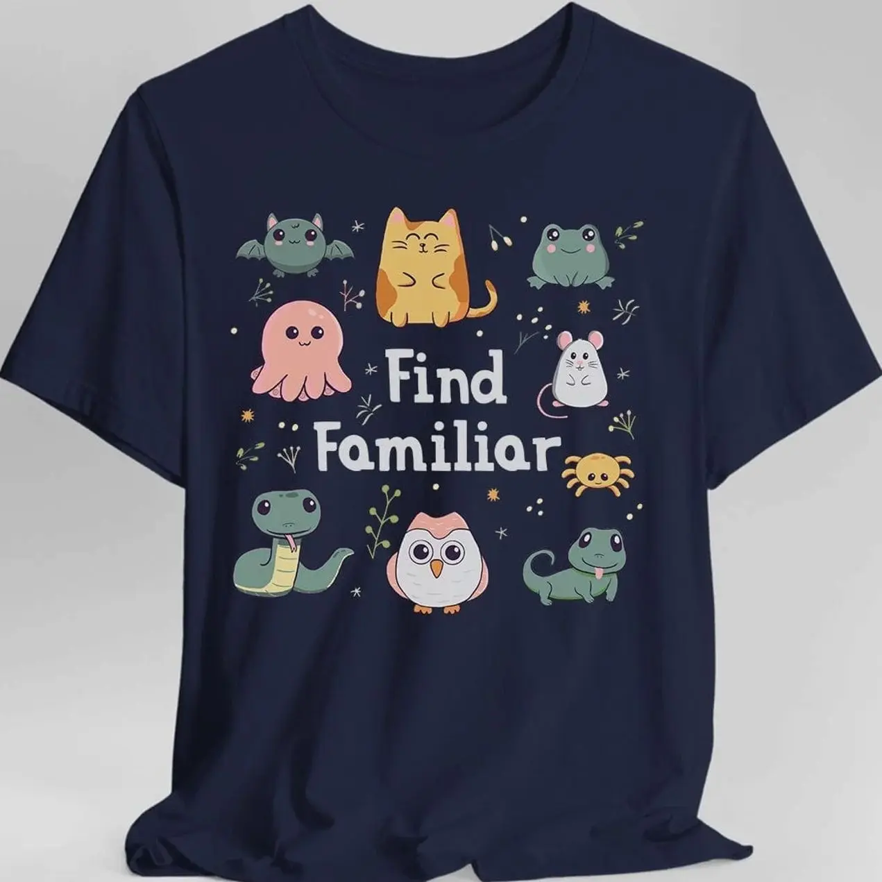 Retro Tabletop RPG D&D Find Familiar Spell Shirt Adventure Tee D20