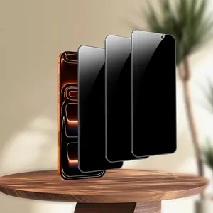 3-pack Full Coverage Protective Anti-peep Tempered Glass Screen Protector Accessories for iPhone 14 Pro Max, iPhone 14 Pro and iPhone 14. Made of tempered glass with anti-peeping function.