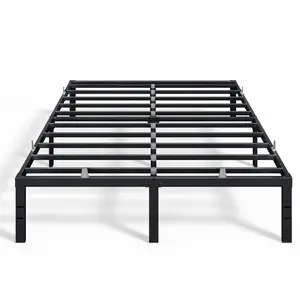 VASAGLE Full Metal Bed Frame , Up to 1100 lb Weight Capacity, No Box Spring Needed, with Under-Bed Storage, Easy Setup, Heavy-Duty Platform Bed, Mattress Retainers,Matte Black