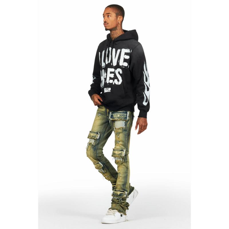 Banyan Black Graphic Hoodie