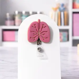 3D medical Badge Reel with Detailed  Design and Secure Clip Mechanism