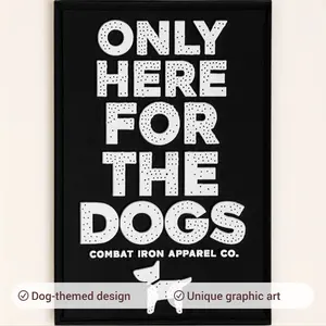 Only Here For The Dogs PVC Patch