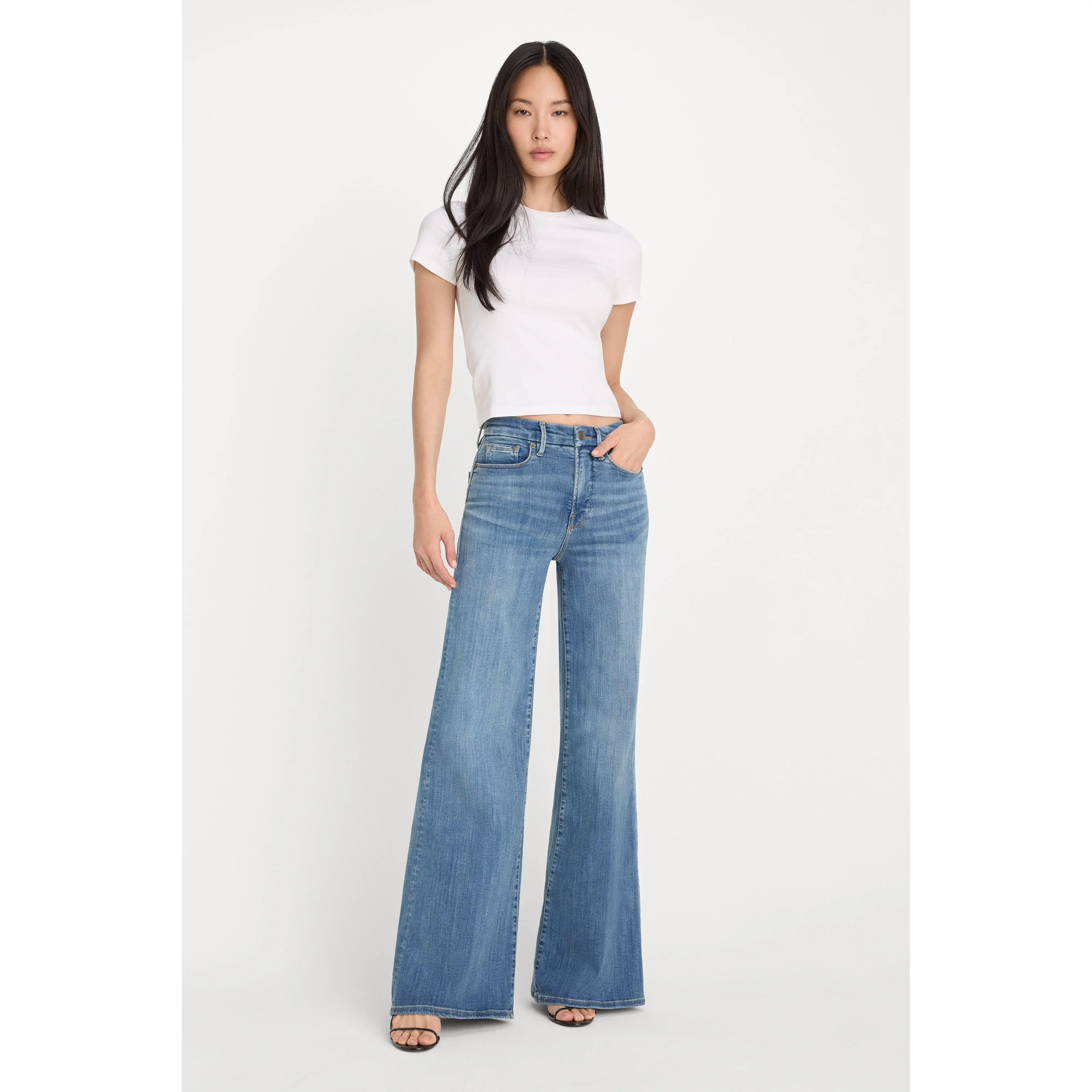 GOOD WAIST PALAZZO JEANS| INDIGO1154