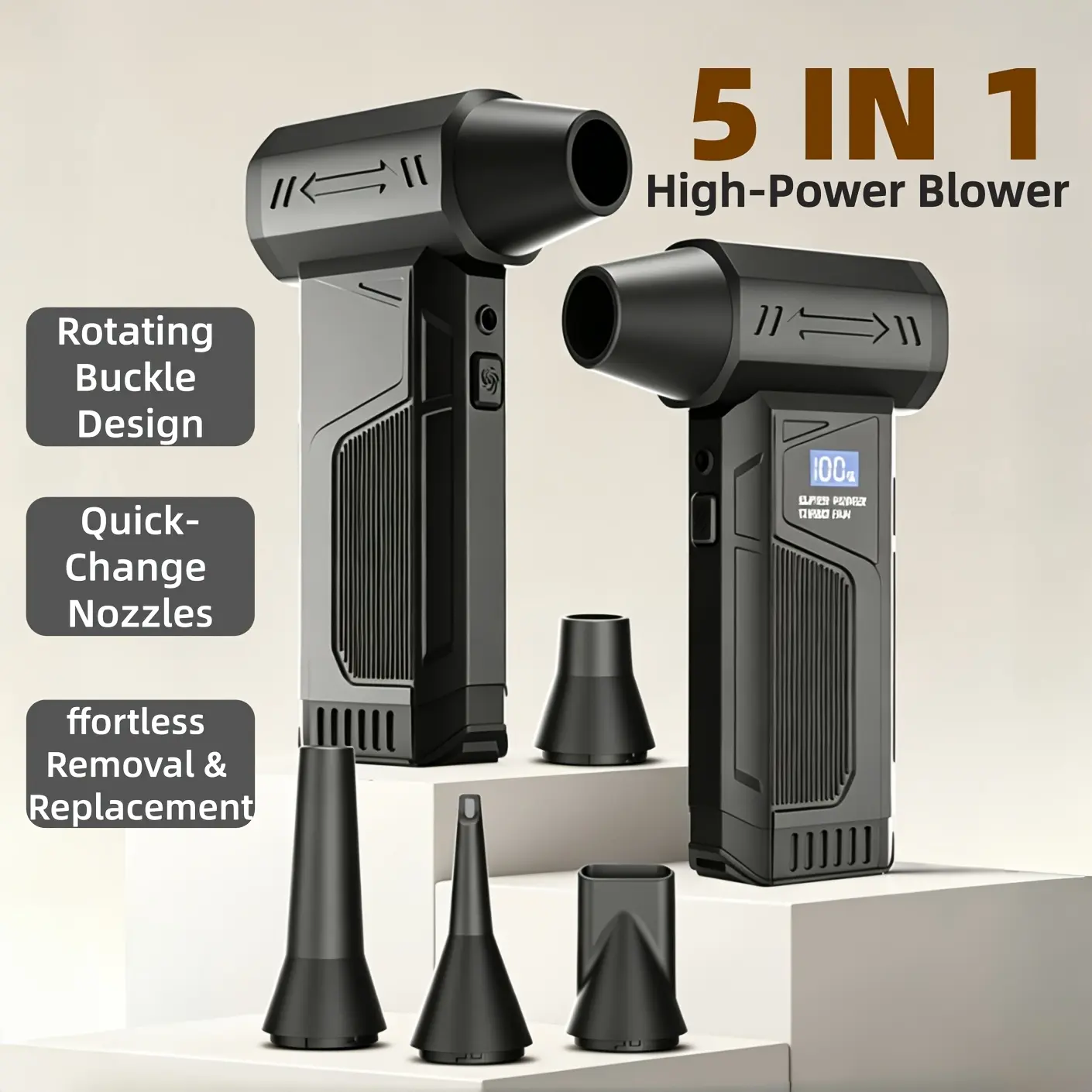 Protable Compressed Air Duster/Blower, Multi-Speed High Power Jet Fan,4000mAh Rechargeable Battery, For Car/Motorcycle Dry Cleaning, Computer/Keyboard Dust Removal,Fathersdaygifts