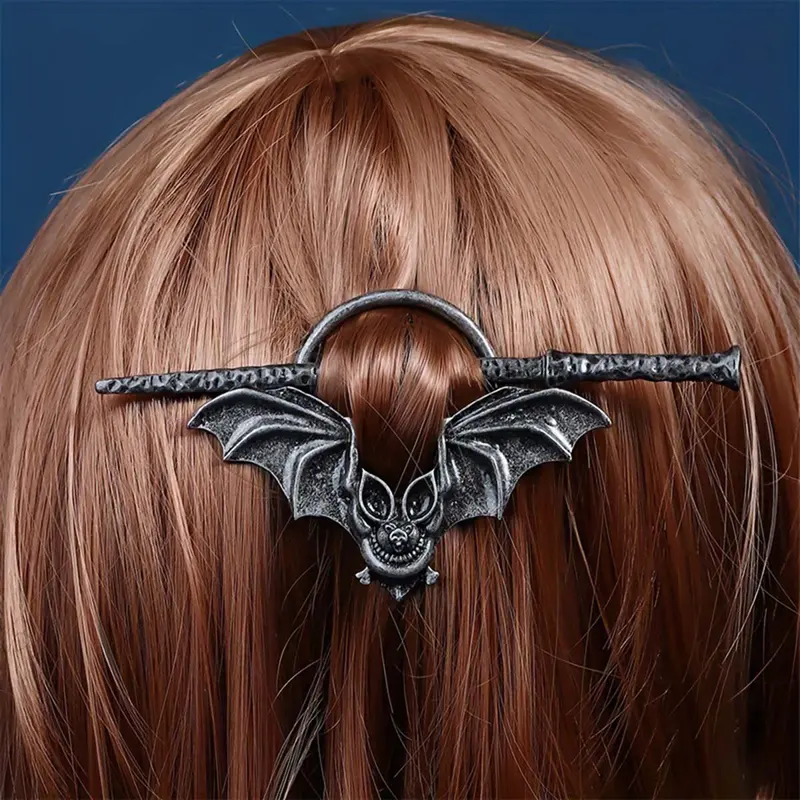 [New Product Offer] Gothic Bat Women's Hairpin Retro Nordic Viking Fashion Niche Personalized Women's Hair Accessories