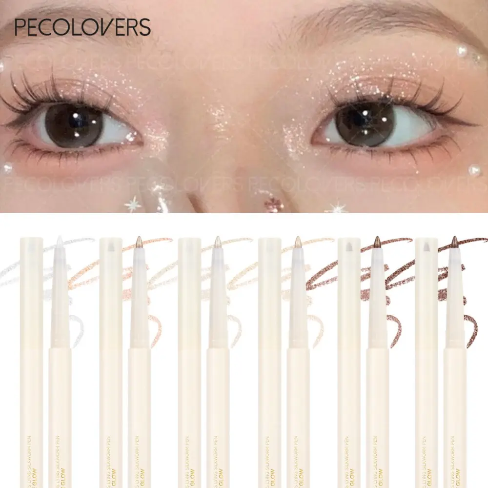 1PC Matte Pearlescent White Eye Shadow Stick Smooth Eye Makeup Highlighter Shimmer Waterproof Pearly Silver Eyeliner Silkworm Pen