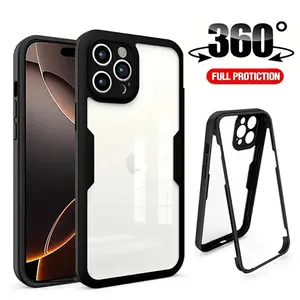 360 Full Cover Screen Protector Phone Case For IPhone 16 15 12 13 14 11 Pro Max 14 15 Plus Case For iphone 15 16 Pro Max Cases