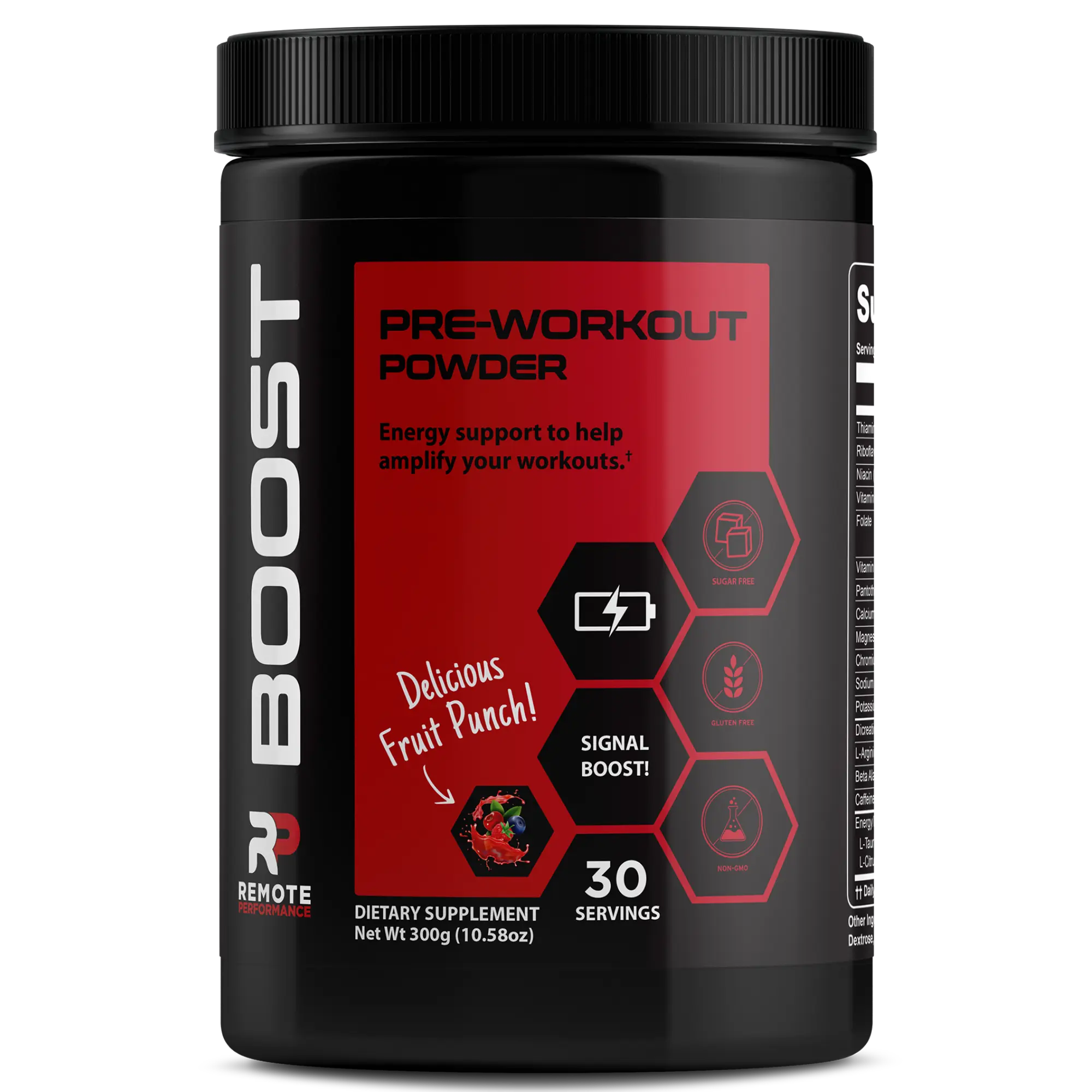 BOOST Pre-Workout Powder – Energy, Focus, Endurance – with Creatine, Beta-Alanine & Caffeine – 150mg Natural Energy Support – 30 Servings