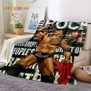 3D The Rock Dwayne Johnson Actor Soft Flannel Blanket,Throw Blanket Comfortable Blanket for Picnic Beds Sofa Home Bedroom Gift, Valentine's Day Gift, Gift for Him & Her