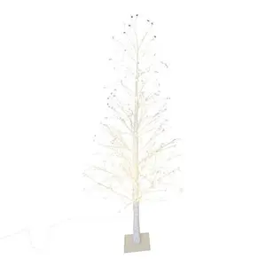 August & Leo 7' Lit Jeweled Birch Tree