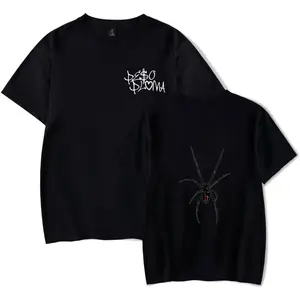 Peso Shirt Rapper Hiphop Double P Spider T-Shirt Women Men Summer Crewneck Short Sleeve Tee Singer, Graphic, Menswear