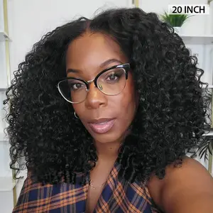 CurlyMe Wear Go Glueless 250% Density Burmese Curly Human Hair Wig Pre-Bleached Pre-cut HD Lace Front Wig - Natural Black #TikTokShopBlackFriday