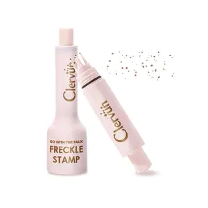 Freckle Stamp - Freckle Pen Waterproof, Long Lasting Fake Freckles, Quick Dry 5-Point Faux Freckles Stamp Cushion Stain Marker in One Press Natural and Lifelike Sunkissed Pencil Tool Makeup (#1-Light)