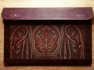 Cowhide Leather Handmade Vintage Laptop Sleeve & Document Holder Size 15 inch x 10 inch