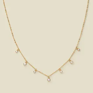 CZ Poppy Floating Necklace