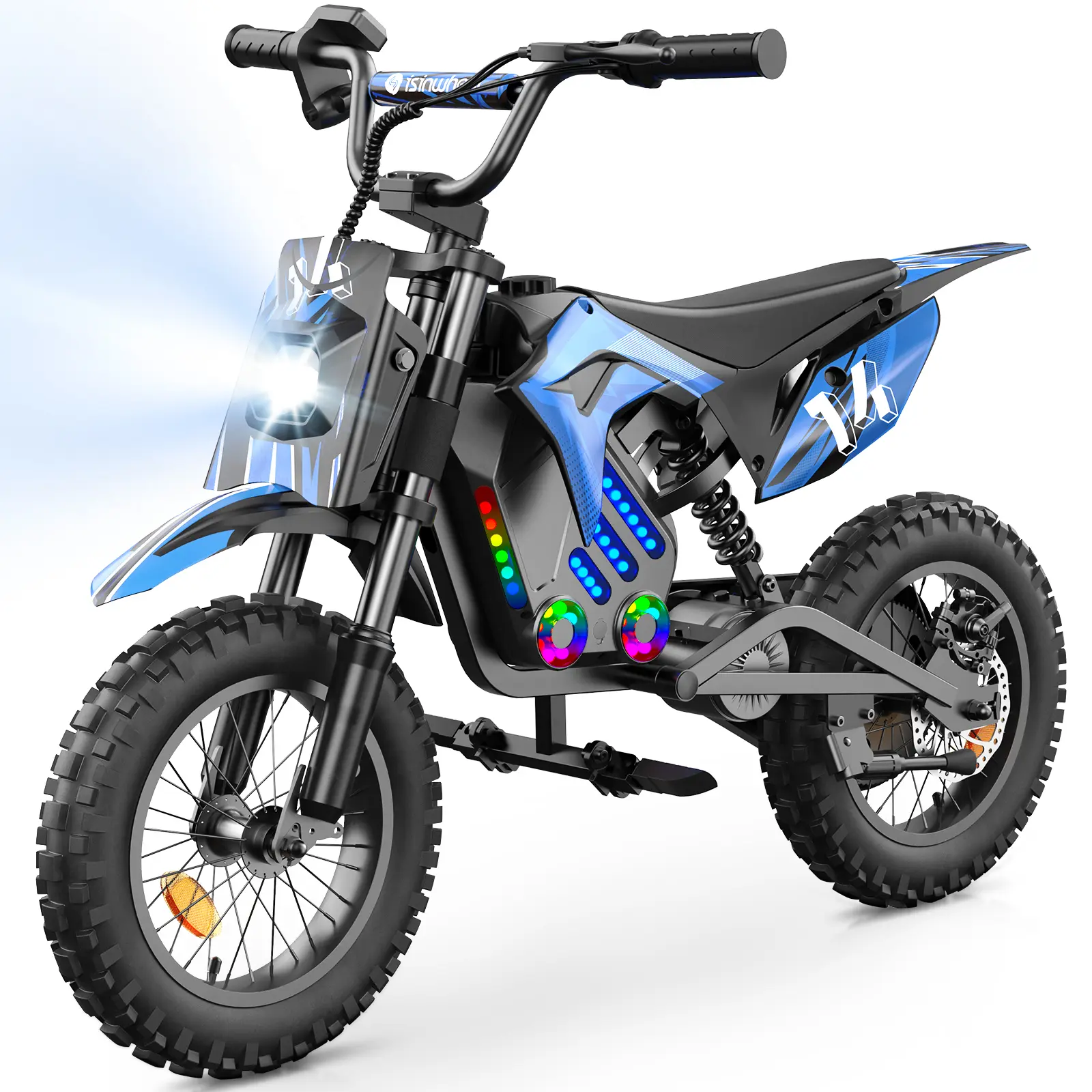 【Fun Holiday Gift】Electric Dirt Bike for Kids, 36V 350W/500W Electric Motorcycle Up to 17/15.5MPH & 14 Miles Long-Range, 3-Speed Modes, Electric Bike for Kid Ages 3-14