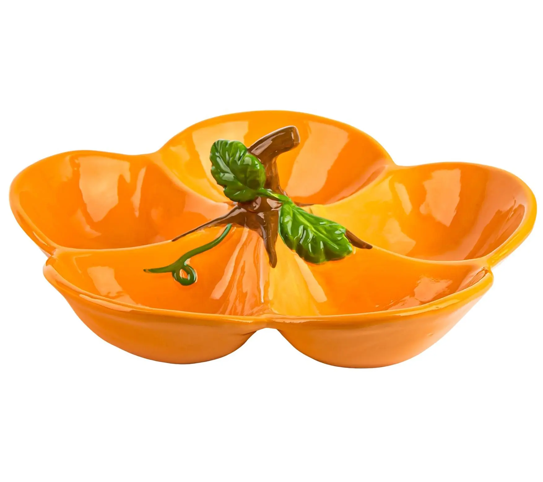 10 Strawberry Street Pumpkin Patch Sectional Serving Bowl